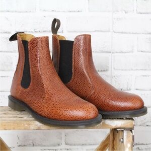 Doc Martens Flora Chestnut Leather Chelsea Boots (Like New- fit large like 9.5)